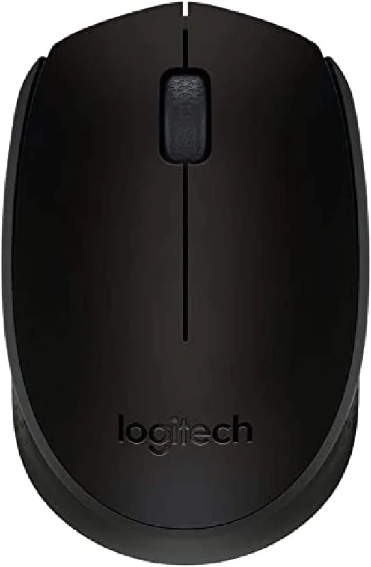 Logitech B170 Wireless Optical Mouse, USB, 3 Button, 2.4 GHz, Ambidextrous, for PC / Mac / Laptop