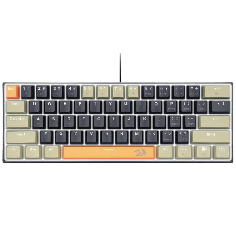 Redragon Lakshmi K606 Blue Switch Wired Gaming Keyboard English & Arabic - Gray