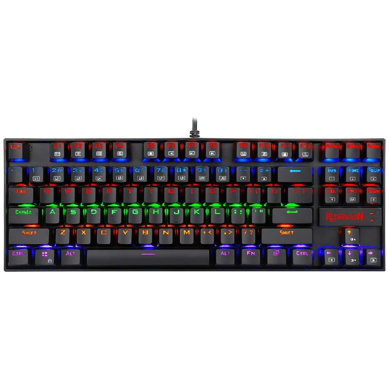 Redragon Kumara K552-KN Rainbow Brown Switch Wired Gaming Keyboard English & Arabic