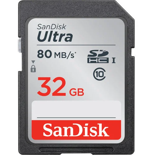 SanDisk 32GB Ultra UHS-I SDHC Memory Card (Class 10)