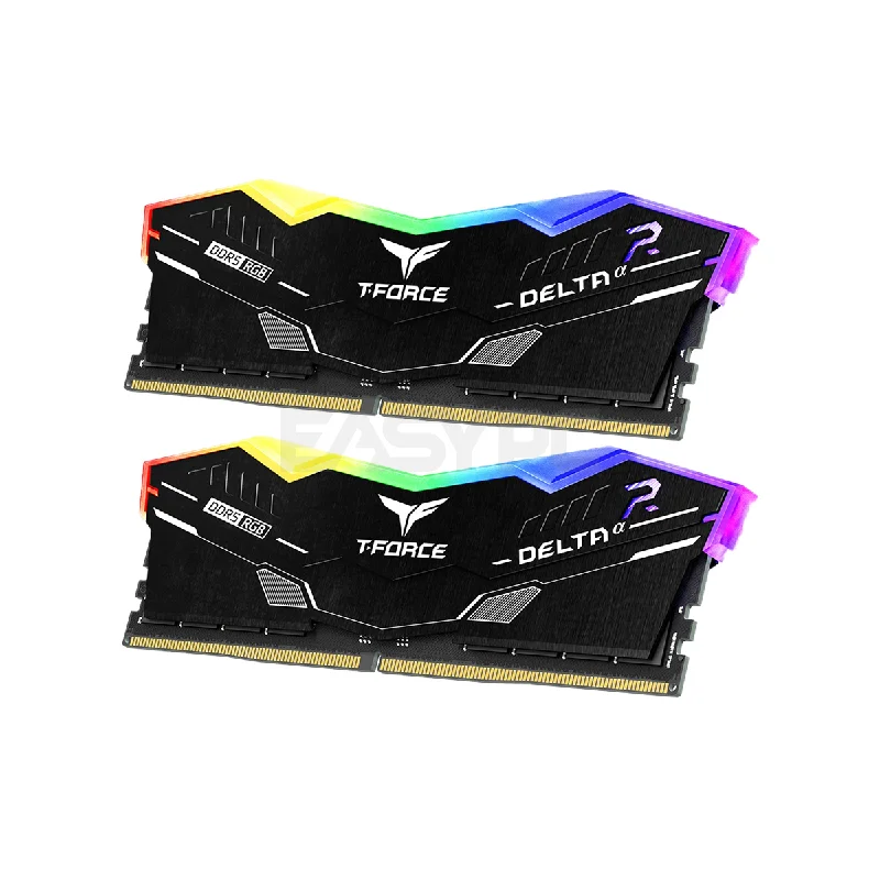 Team Elite TForce Delta 32GB FF3D532G5200HC40CDC01 2x16 5200mhz Ddr5 RGB Memory Black