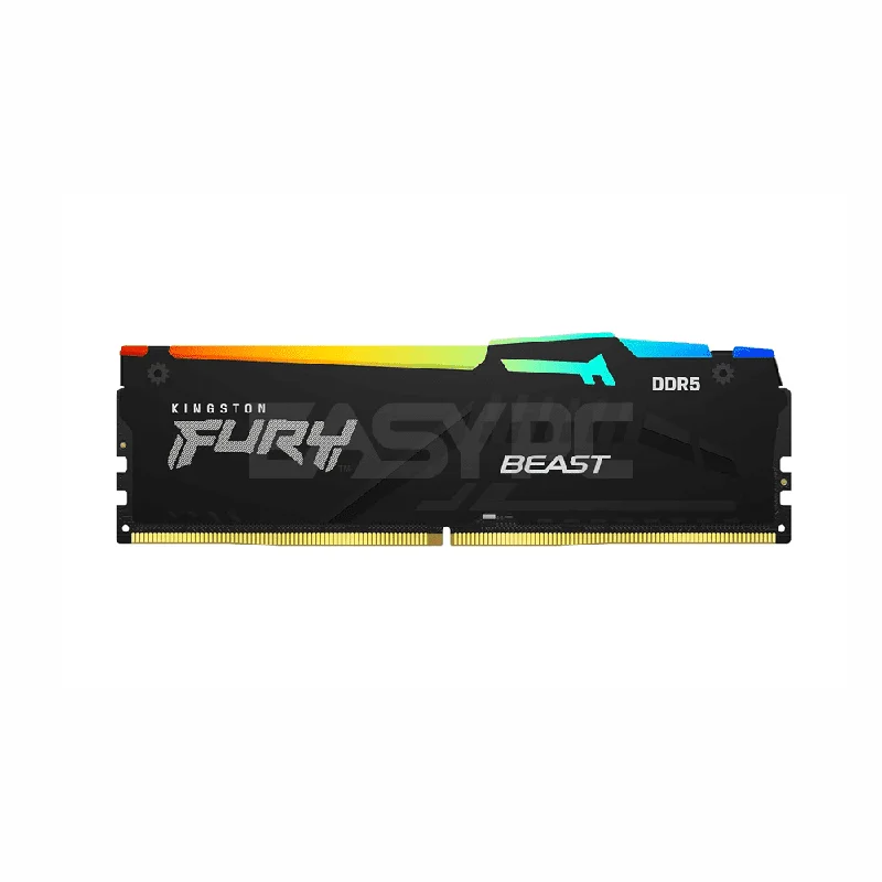 Kingston Fury Beast 16gb KF552C40BBA-16 1x16 5200MT/s Ddr5 CL40 Memory RGB Black Intel XMP