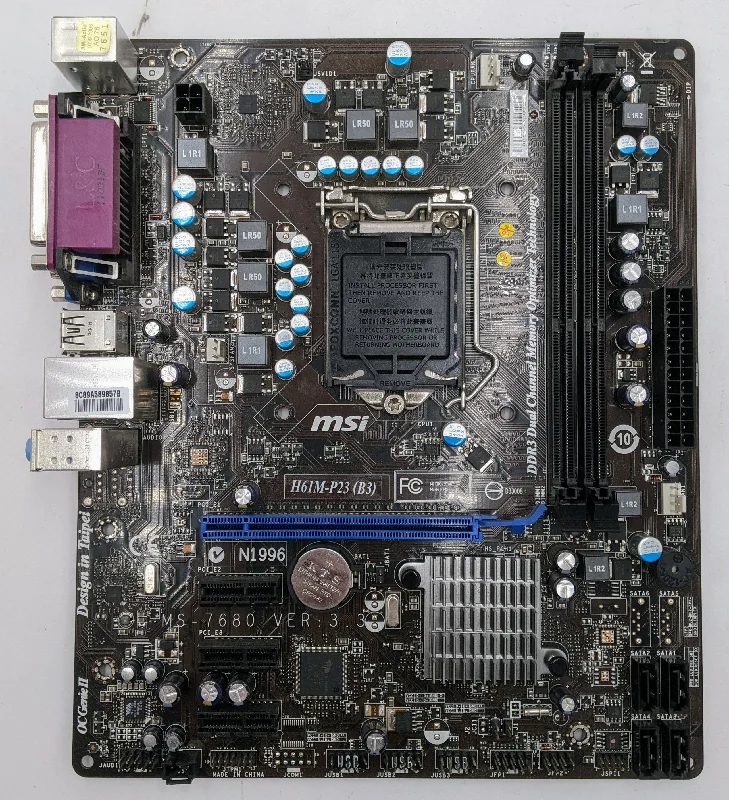 MSI MS-7680 Desktop Motherboard- H61M-P23 (B3)