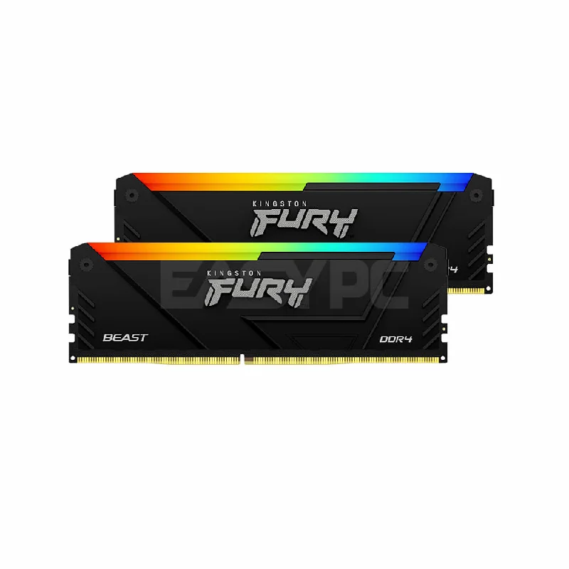 Kingston Fury Beast KF432C16BB2AK2/16 16gb 2x8 3200MT/s Ddr4 RGB Memory Black