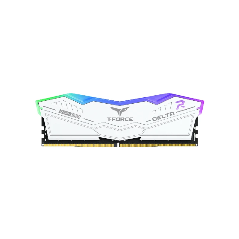 T-Force Delta RGB 32GB White DDR5 6000MT/s CL38 Desktop Memory FF4D532G6000HC38A01