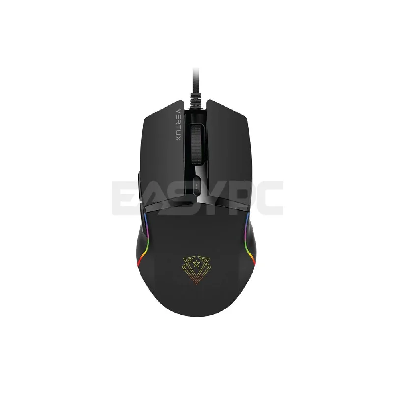 Vertux Argon RGB, 6400 DPI Advance Button Programming,  LED Light Immersion, Comfortable Design Gaming Mouse 17PRO VEAR2533