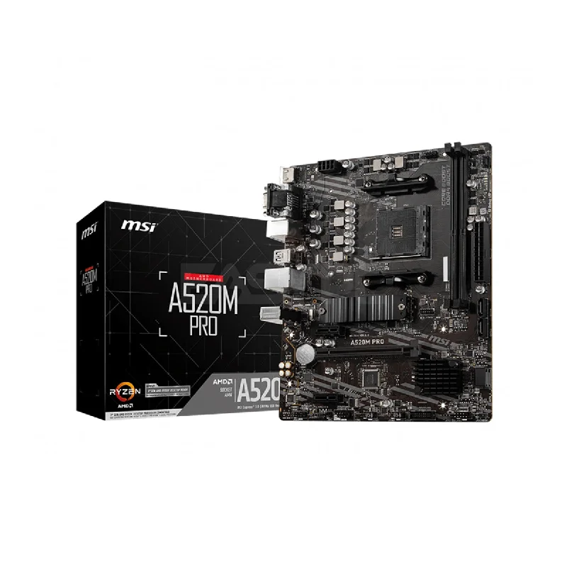 MSI A520m Pro Socket Am4 Ddr4 Motherboard, Brand new Ddr4 Motherboard AMD A520 Chipset, Best for Gaming Enthusiast