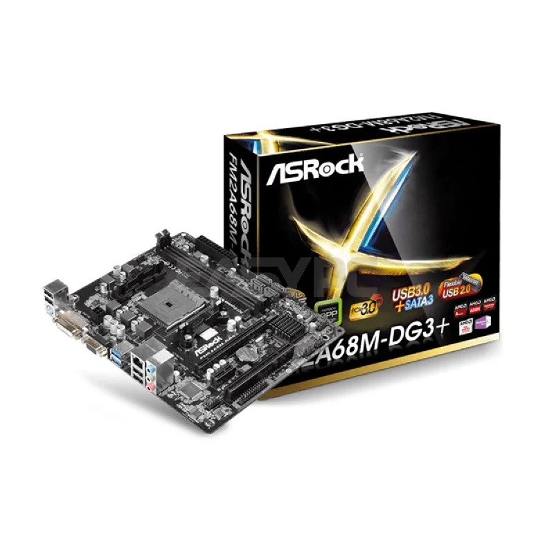 Asrock A68M-DG3+ Socket Fm2 Ddr3 Motherboard | Support for Socket FM2+ 95W / FM2 100W processors