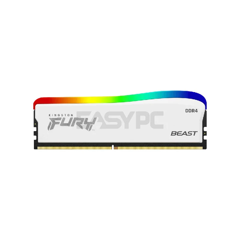 Kingston Fury Beast 8GB 1x8 3200MT/s DDR4 Memory RGB White Special Edition