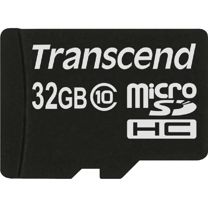 Transcend TS32GUSDC10 32GB microSD High Capacity (microSDHC) Card, Class 10, ECC Support, Write Protection Switch