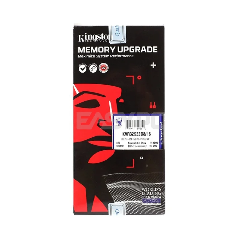 Kingston KVR32S22D8/16 16gb 1x16 Ddr4 Sodimm Memory