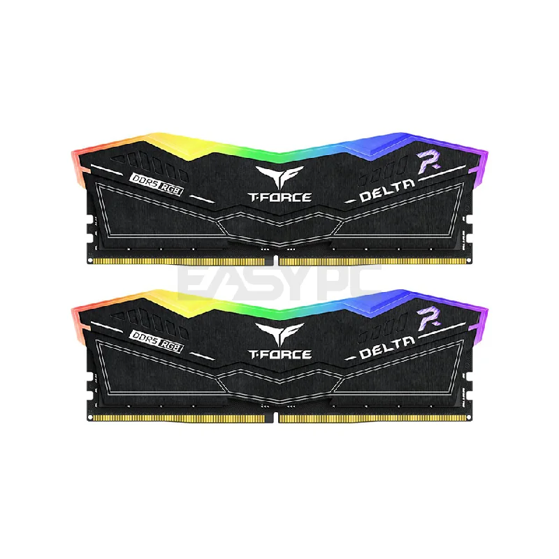 Team Elite TForce Delta 32GB FF3D532G6400HC40BDC01 2x16 6400mhz Ddr5 RGB Memory Black