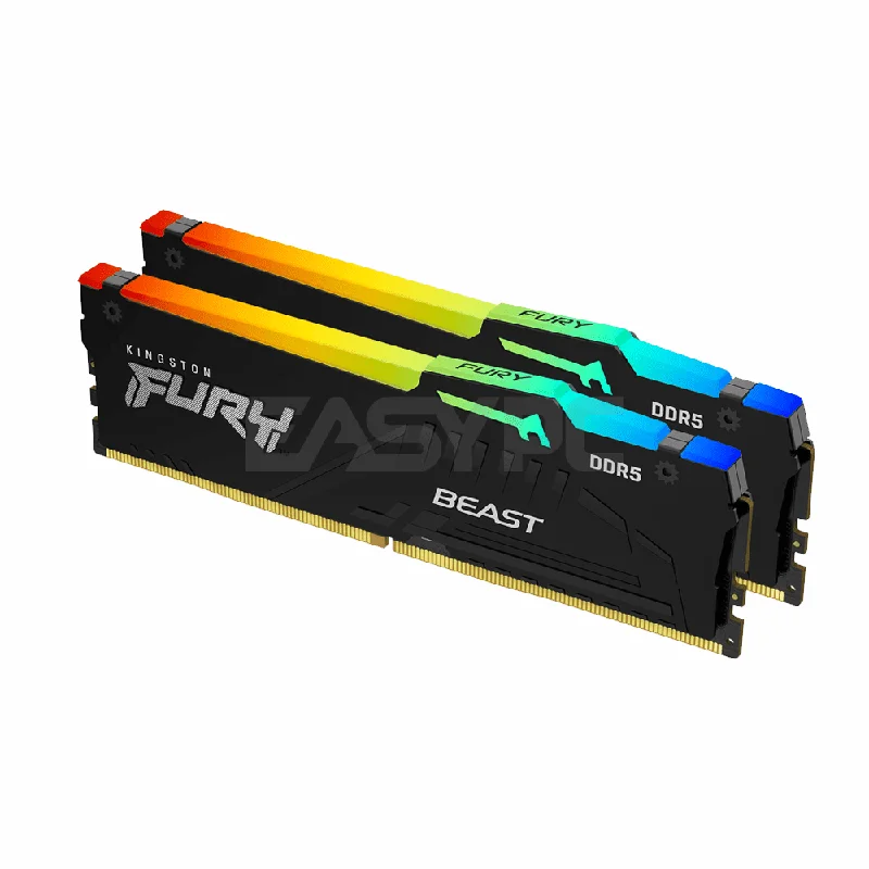 Kingston Fury Beast KF560C40BBAK2-32 32GB (2x16GB) DDR5 6000MT/s CL40 Black RGB XMP