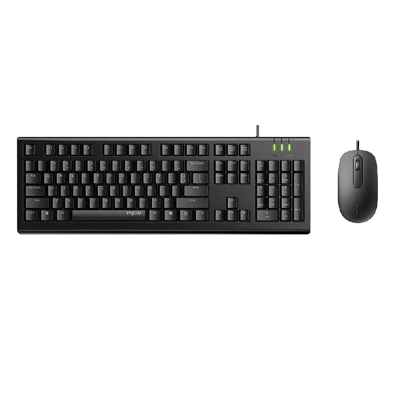 Rapoo X120Pro Wired Keyboard + Mouse Combo English & Arabic