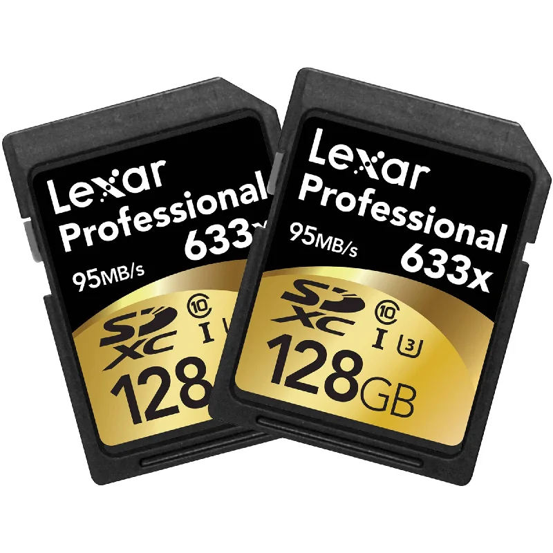 Lexar 128GB Professional UHS-I SDXC Memory Card (U3, 2-Pack)