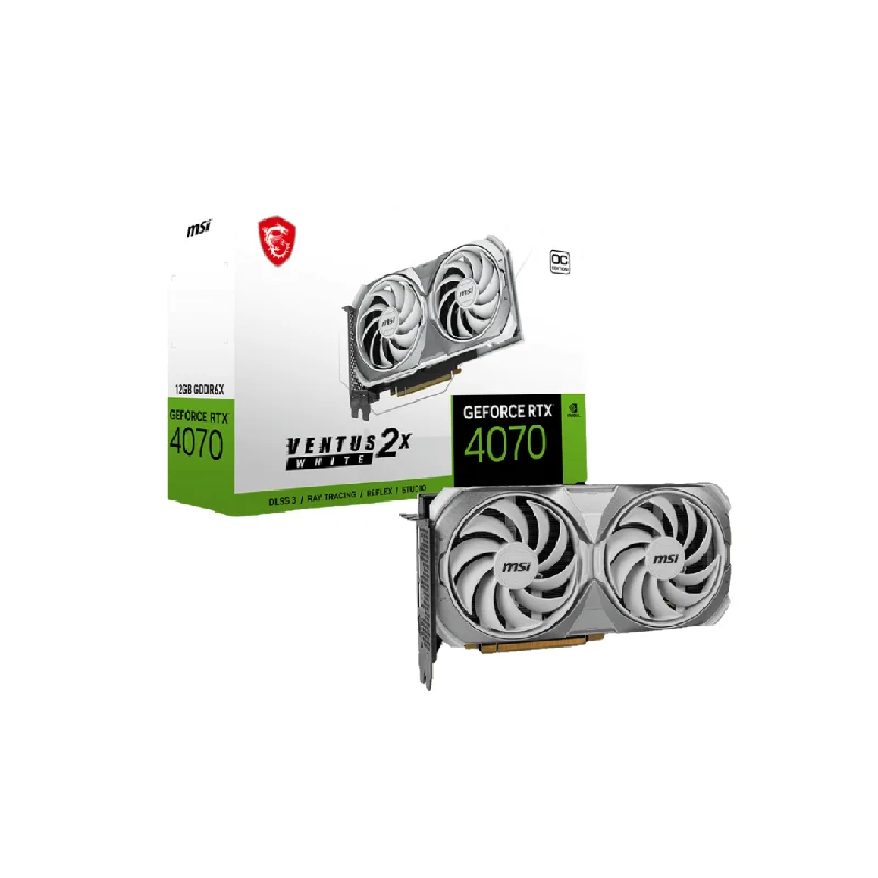 MSI RTX 4070 Ventus 2X WHITE 12GB OC Graphics Card 912-V513-403