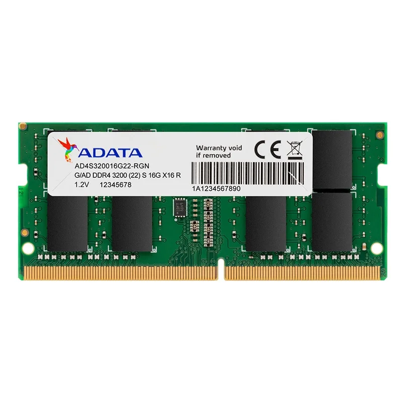 ADATA Premier 16GB, DDR4, 3200MHz (PC4-25600), CL22, SODIMM Memory, 2024x8