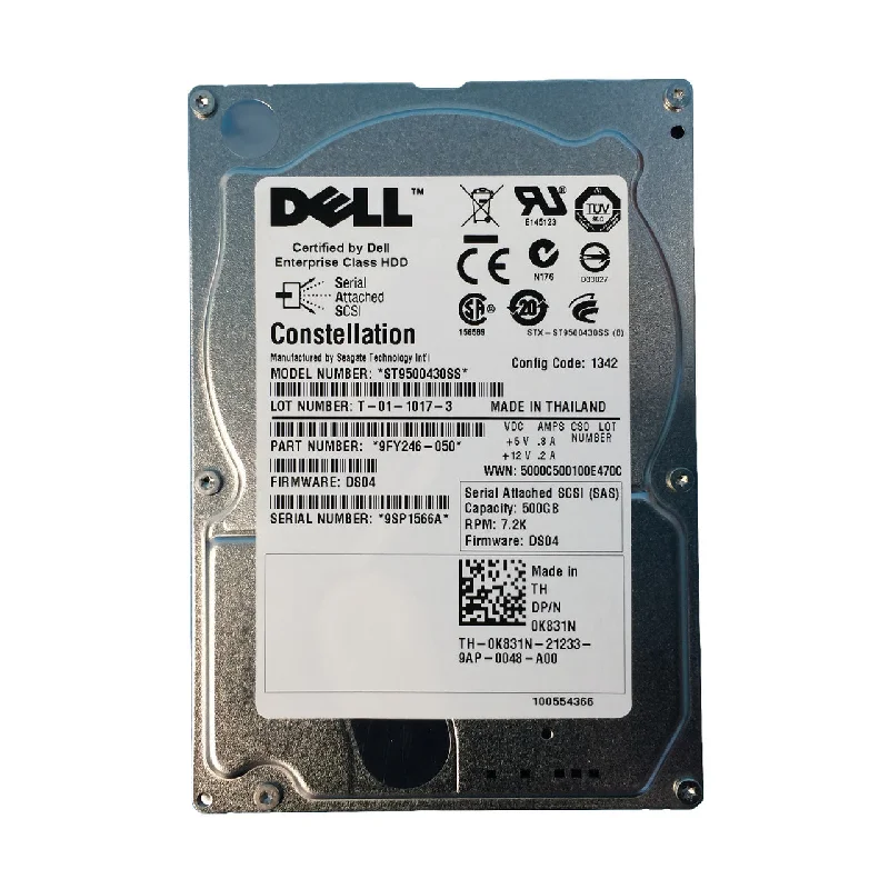 TH-0K831N Dell 500GB 7200RPM SAS Hard Drive