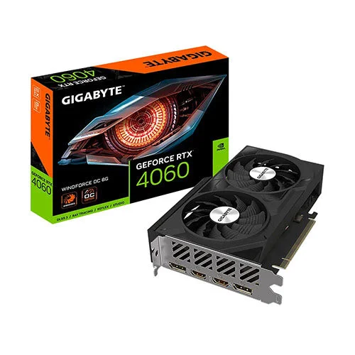 Gigabyte RTX 4060 Windforce OC 8GB GV-N4060WF2OC-8GD Graphics Card