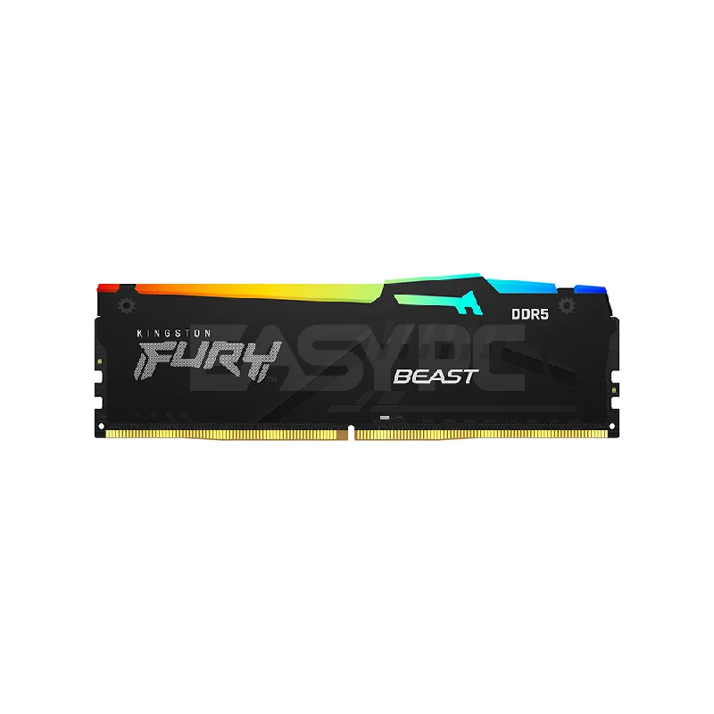 Kingston Fury Beast 64gb KF552C40BBAK2-64 2x32 5200MT/s Ddr5 Memory RGB Black