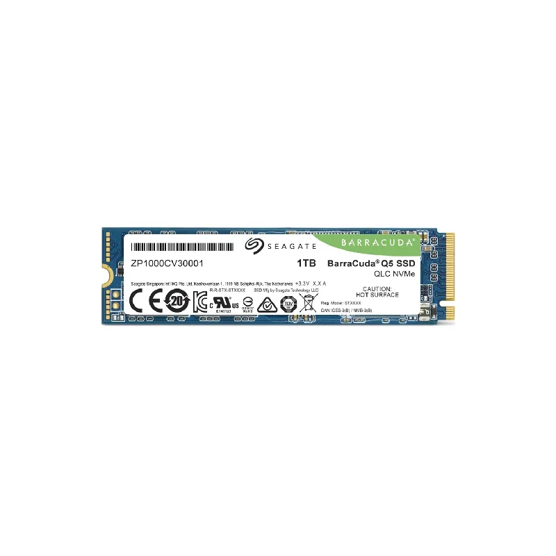 Seagate BarraCuda Q5 NVMe 1TB SSD, R/W Speed up to 2,400/1,700MB/s - (ZP1000CV3A0001)