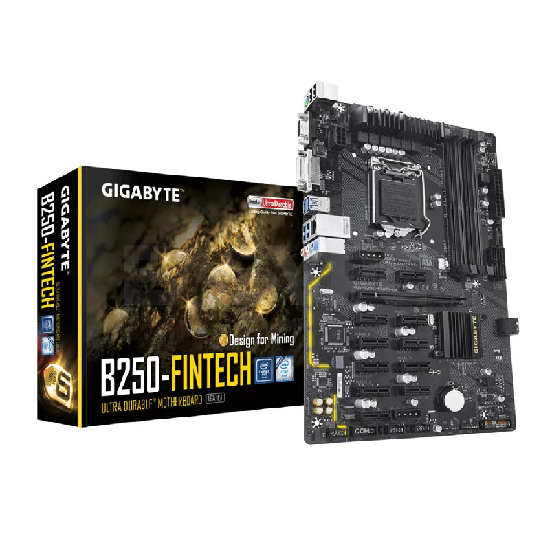 Gigabyte GA B250 Fintech Motherboard Socket 1151 Ddr4