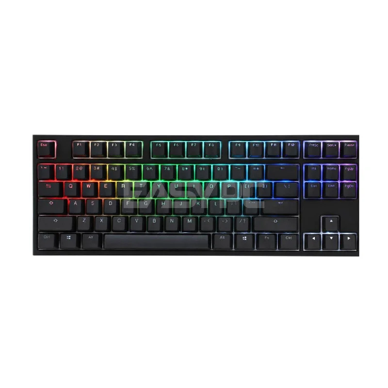 Ducky One 2 DKON1787ST-CUSPDAZT1 MX Blue TKL RGB Mechanical Keyboard Black/White DUDK969 4JTP