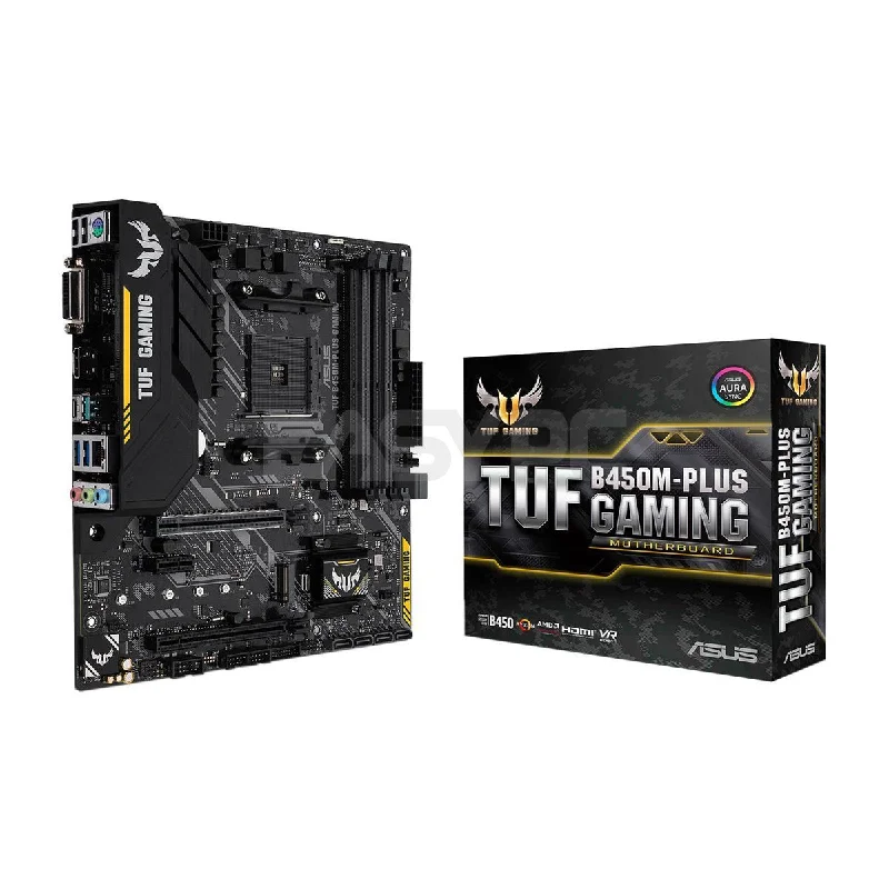 ASUS TUF B450M-PLUS GAMING AM4 AMD B450 SATA 6Gb/s Micro ATX AMD Motherboard