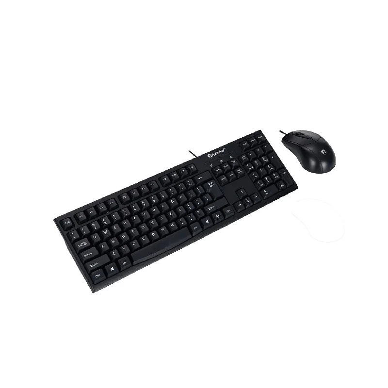 Hajaan HC120 Comfortable Ergonomic Designed Keyboard & Mouse Combo Set, 10 Multimedia Keys in Keyboard for Windows XP, 7, 8 and 10 (Black), 1 Year Warranty