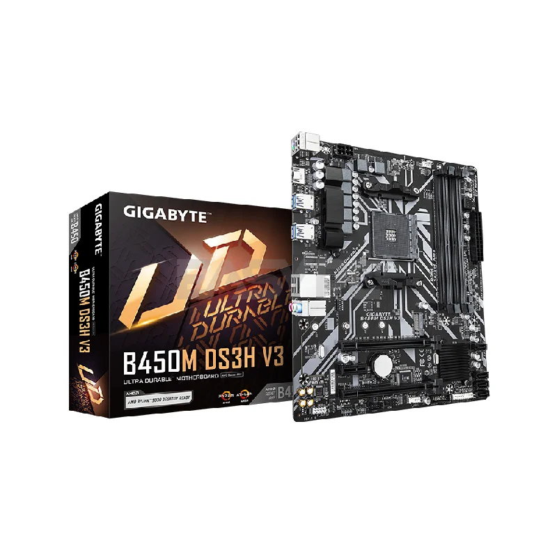 Gigabyte GA-B450M-DS3H V3 Socket Am4 Ddr4 Motherboard