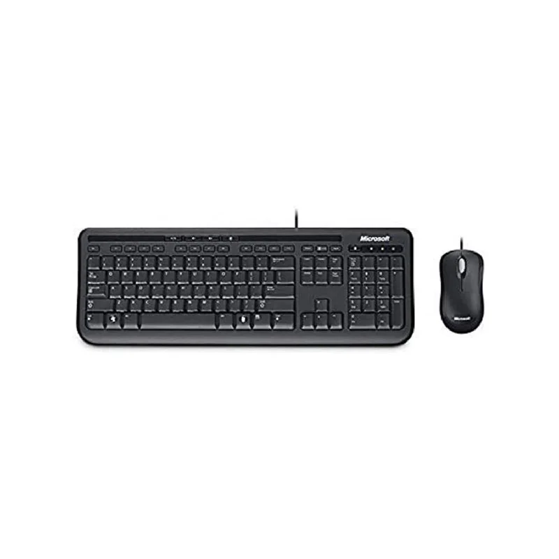 Microsoft Wired Desktop 600 Keyboard & Mouse combo - USB Cable - Optical Mouse - Compatible with Desktop Computer - PC, Windows (3J2-00022)