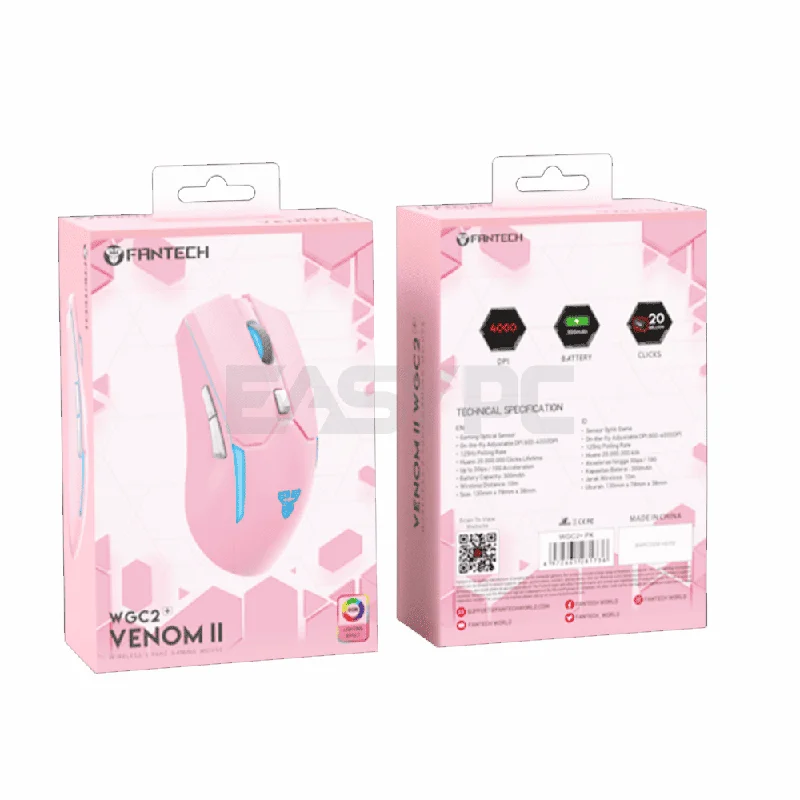 Fantech Venom II WGC2+ Sakura Edition Mouse Pink