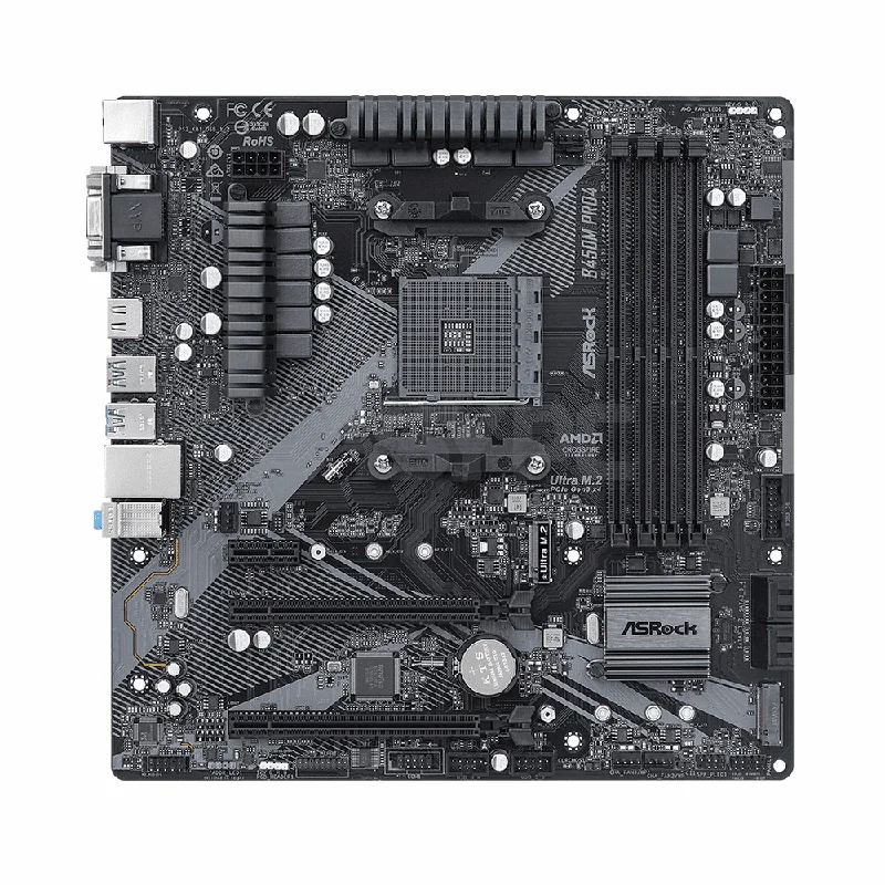 Asrock B450M Pro 4 R2.0 AM4 DDR4 Motheboard