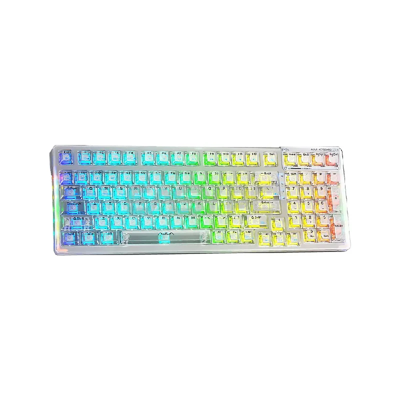 Aula F98 PRO RGB Gaming Mechanical Hotswappable Keyboard White