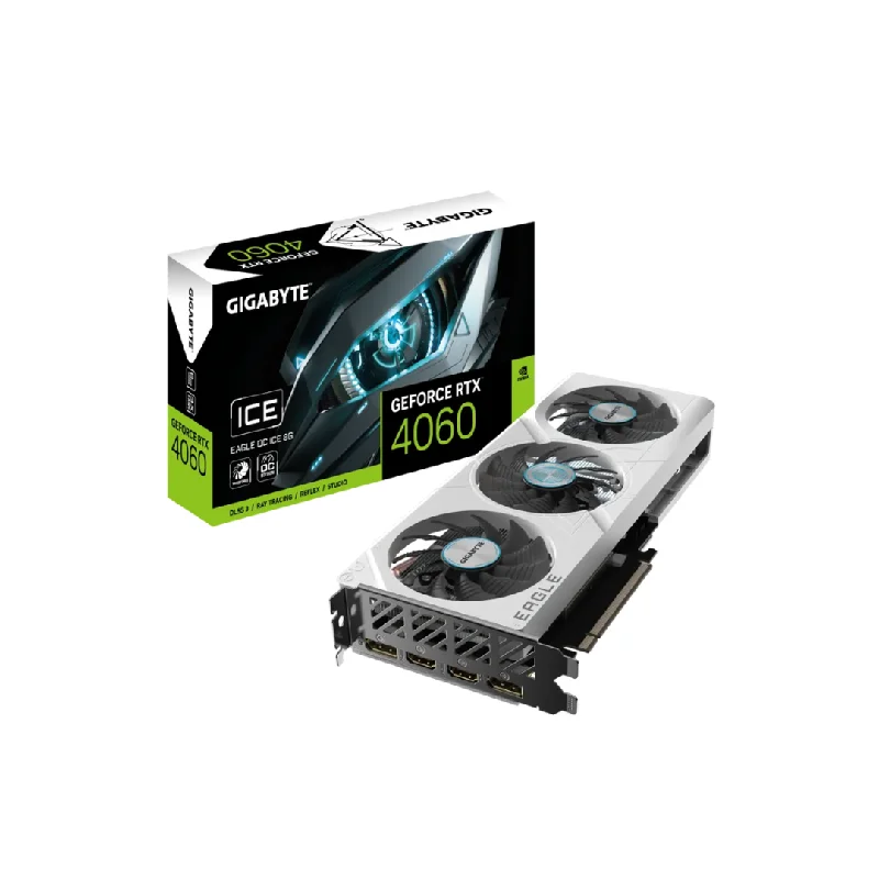 Gigabyte RTX 4060 Eagle OC ICE 8GB Graphics Card GV-N4060EAGLE-OC-ICE-8GD