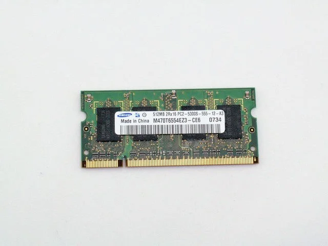 Samsung 512MB Laptop Memory SODIMM PC2-5300S 2RX16 M470T6554EZ3-CE6