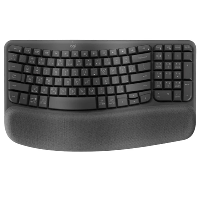 Logitech Wave Keys Ergonomic Bluetooth Wireless Keyboard English & Arabic