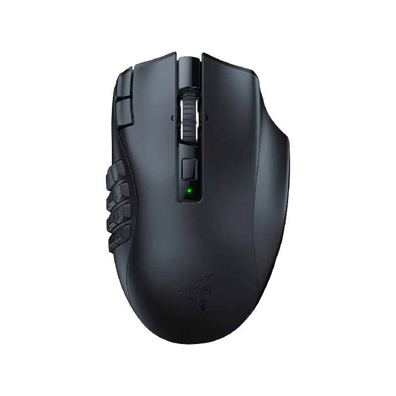 Razer Naga V2 HyperSpeed Wireless MMO Gaming Mouse Ergonomic, 19 Programmable Buttons, Black