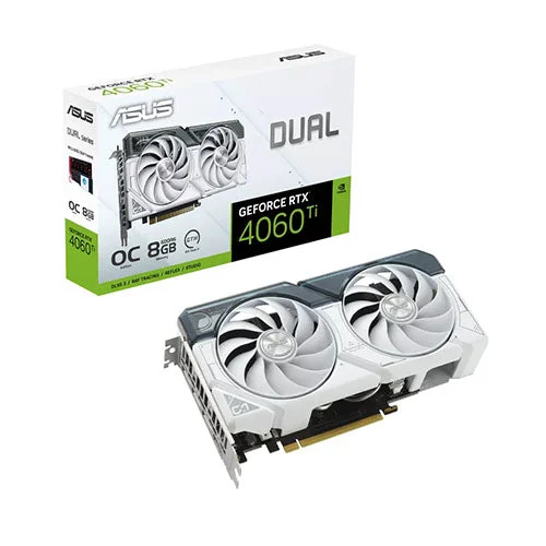 Asus RTX 4060 TI DUAL OC 8GB WHITE DUAL-RTX4060TI-O8G-WHITE Graphics Card