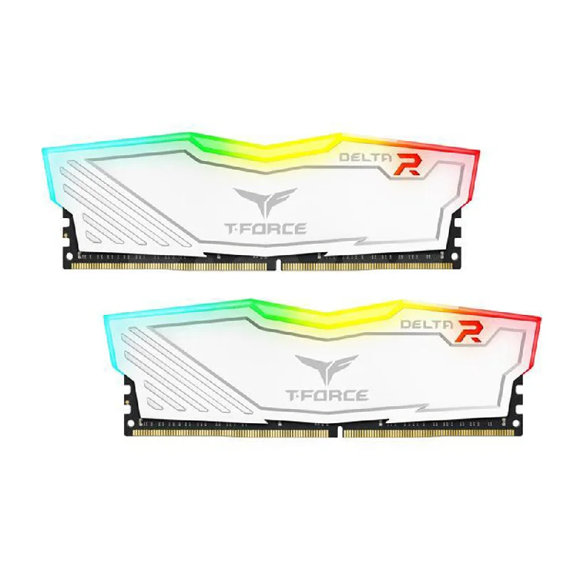 Team Elite TForce Delta 16gb 2x8 3200mhz Ddr4 RGB Memory White