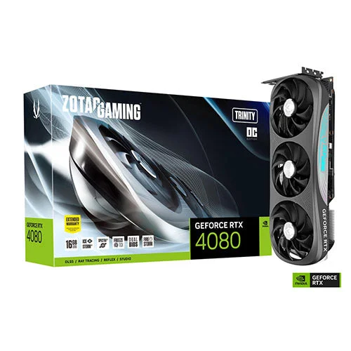 Zotac RTX 4080 Trinity OC 16GB GDDR6X 256BT ZT-D40810J-10P Graphics Card (No Box)